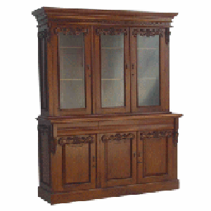 HEAVY CARVED BOOKCASE 3DR